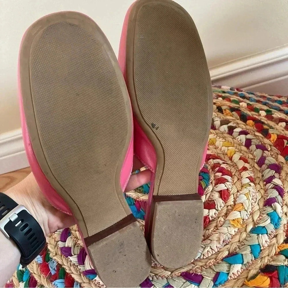 Nicole Y2K contrasting stitching  pink leather barbiecore mules - Picture 3 of 6